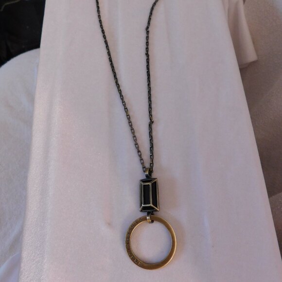 Men's  Dyrberg/Kern Black Oynx Necklace - Picture 1 of 4